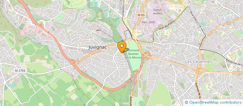 localisation de l'entreprise SCI ALPHA  JUVIGNAC