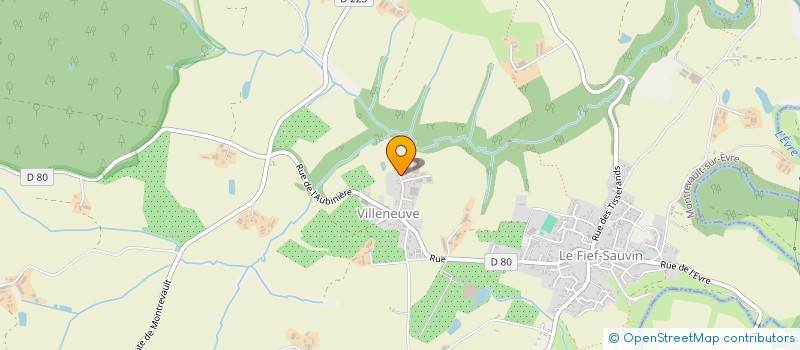 localisation de l'entreprise SCI ALPHA'B à MONTREVAULT-SUR-EVRE