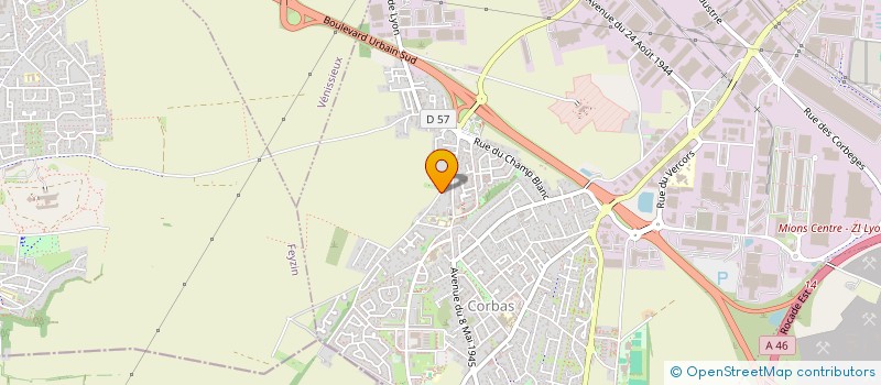 localisation de l'entreprise SCI ALPHA DEV à CORBAS