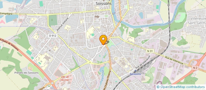 localisation de l'entreprise SCI ALPHA IMMOBILIER à SOISSONS
