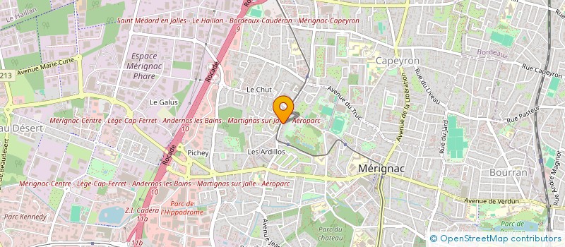 localisation de l'entreprise SCI ALPHA O  MERIGNAC