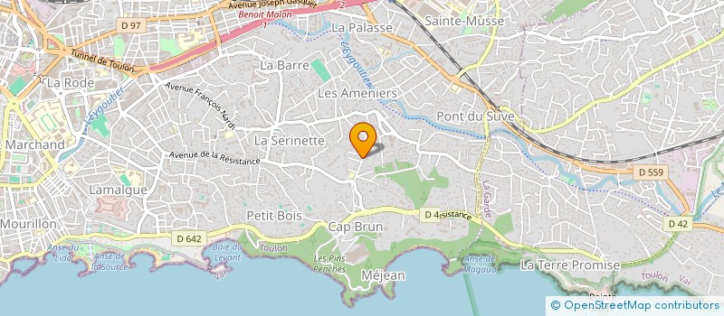 localisation de l'entreprise SCI ALPHALGUE  TOULON