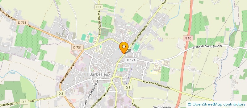 localisation de l'entreprise SCI ALPHI  BARBEZIEUX-SAINT-HILAIRE