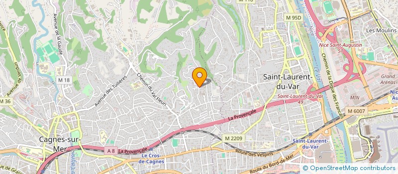 localisation de l'entreprise SCI ALPHONSE DAUDET à CAGNES-SUR-MER