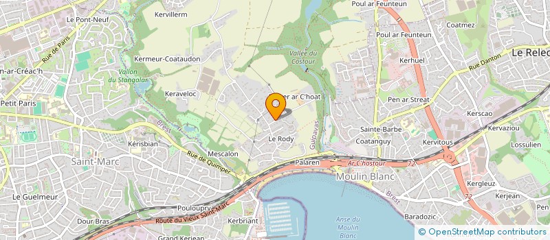 localisation de l'entreprise SCI ALRO52  GUIPAVAS