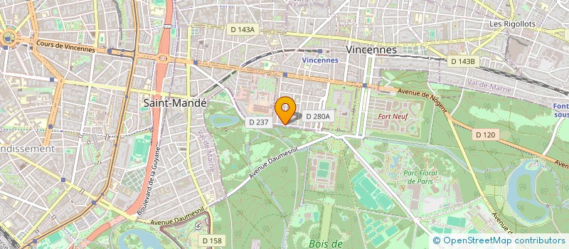 localisation de l'entreprise SCI ALROBA à VINCENNES