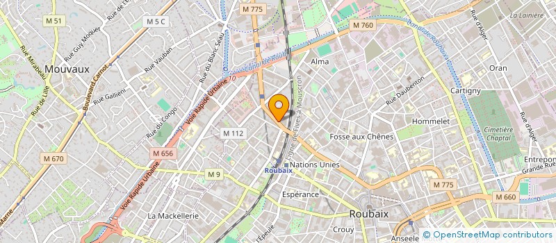 localisation de l'entreprise SCI ALSACE  ROUBAIX