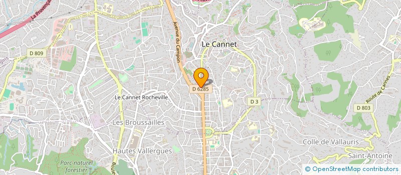 localisation de l'entreprise SCI ALSACE GALLIENI à LE CANNET