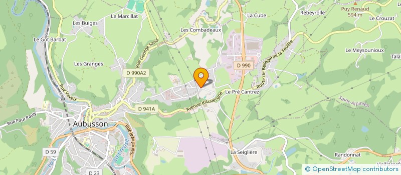 localisation de l'entreprise SCI ALSACE LORRAINE à AUBUSSON