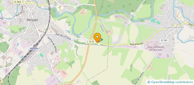 localisation de l'entreprise SCI ALSACE LORRAINE  HIRSON
