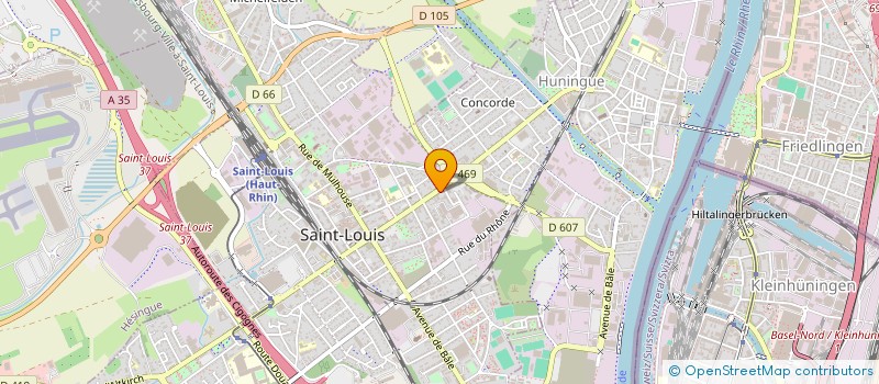 localisation de l'entreprise SCI ALSASUISSE  SAINT-LOUIS