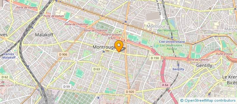 localisation de l'entreprise SCI ALTEF  MONTROUGE