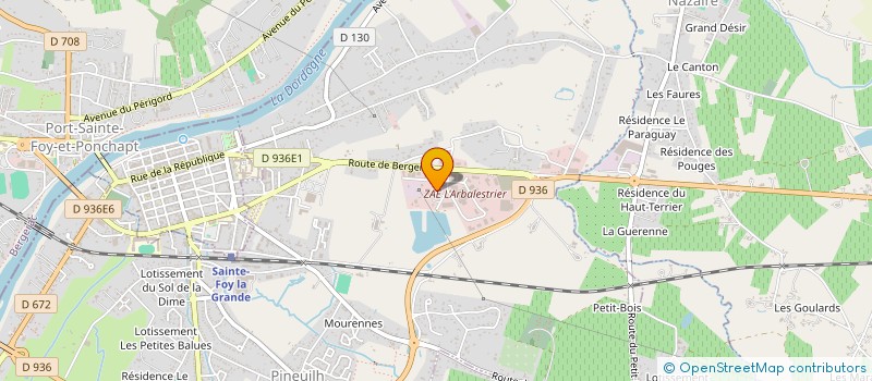 localisation de l'entreprise SCI ALUFERS  PINEUILH