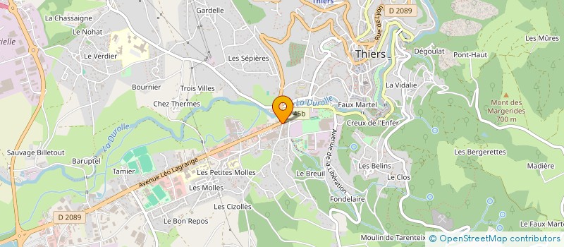 localisation de l'entreprise SCI ALYS  THIERS