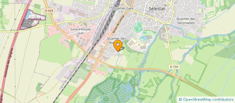 localisation de l'entreprise SCI AM 25  SELESTAT