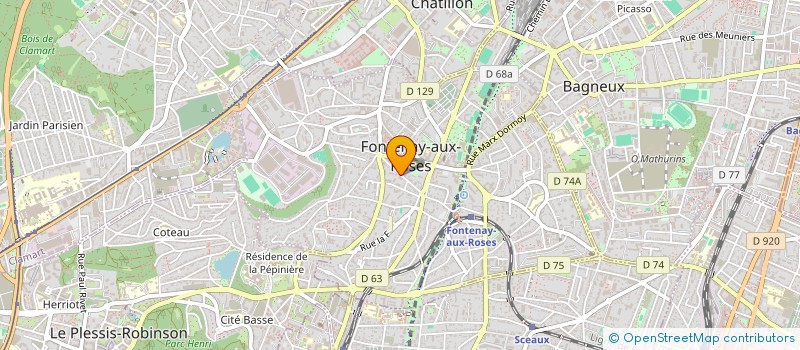 localisation de l'entreprise SCI AM JEAN ZAY à FONTENAY-AUX-ROSES