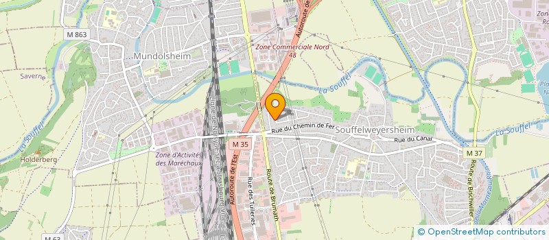 localisation de l'entreprise SCI AMA  SOUFFELWEYERSHEIM