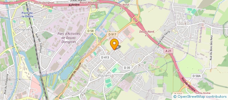 localisation de l'entreprise SCI AMA  WAZIERS