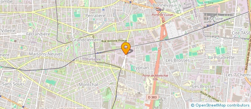 localisation de l'entreprise SCI AMADEUS  VILLEURBANNE