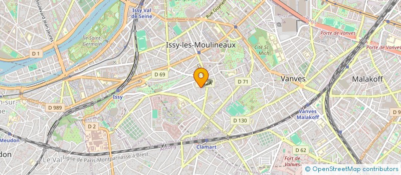 localisation de l'entreprise SCI AMAGINOT à ISSY-LES-MOULINEAUX