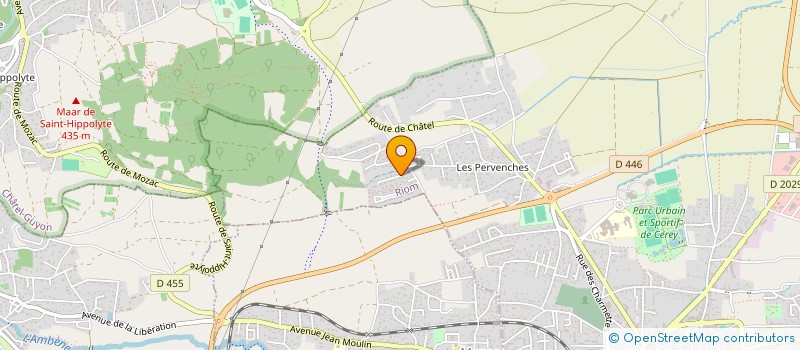 localisation de l'entreprise SCI AMANTEO  RIOM