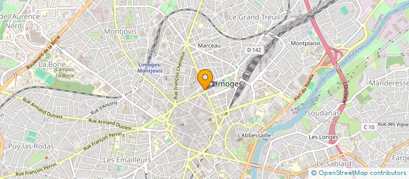 localisation de l'entreprise SCI AMARI à LIMOGES