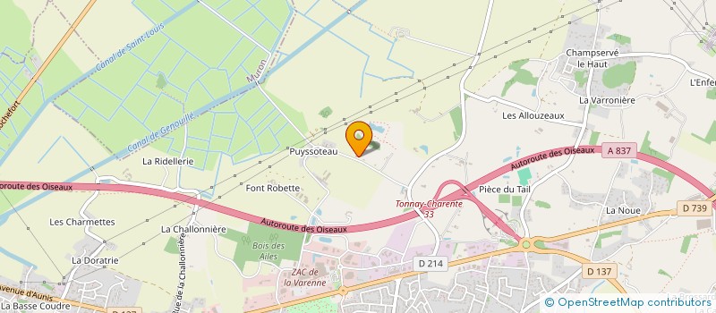 localisation de l'entreprise SCI AMARILYS  TONNAY-CHARENTE