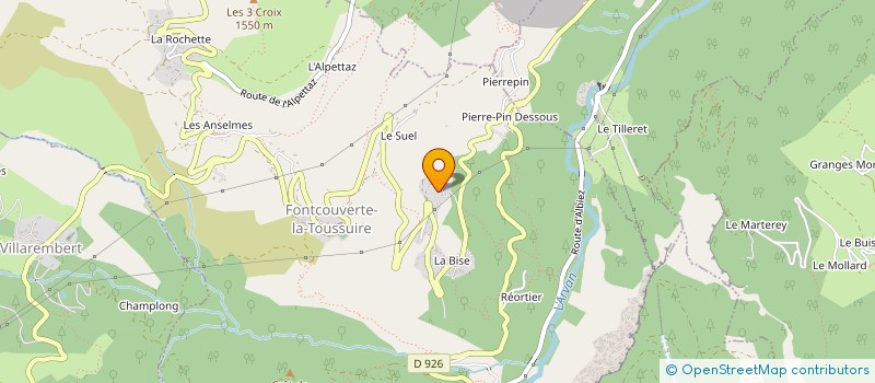 localisation de l'entreprise SCI AMAROK  FONTCOUVERTE-LA-TOUSSUIRE