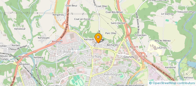 localisation de l'entreprise SCI AMAVINKER  QUIMPER