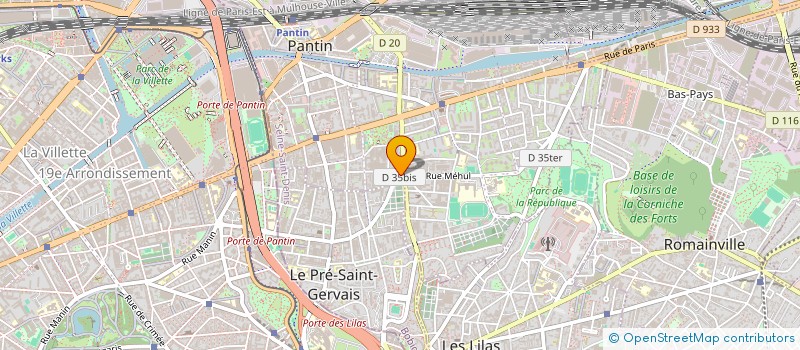 localisation de l'entreprise SCI AMBA à PANTIN