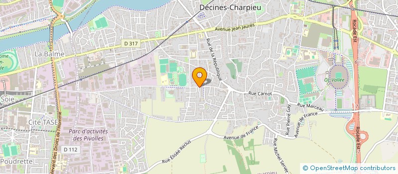 localisation de l'entreprise SCI AMEFA  DECINES-CHARPIEU