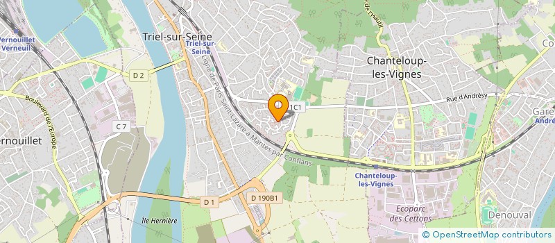 localisation de l'entreprise SCI AMEG  TRIEL-SUR-SEINE