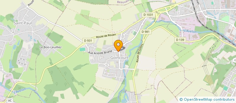 localisation de l'entreprise SCI AMELISE  GOINCOURT