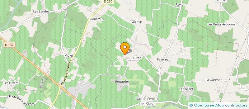 localisation de l'entreprise SCI AMELMAT  SAINT-VIVIEN-DE-BLAYE