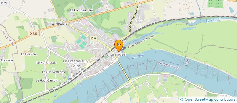 localisation de l'entreprise SCI AMENAGEMANT DES TERRES EN DEPRISE  INGRANDES-LE-FRESNE-SUR-LOIRE