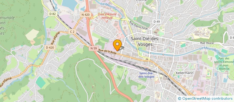 localisation de l'entreprise SCI AMENI à SAINT-DIE-DES-VOSGES