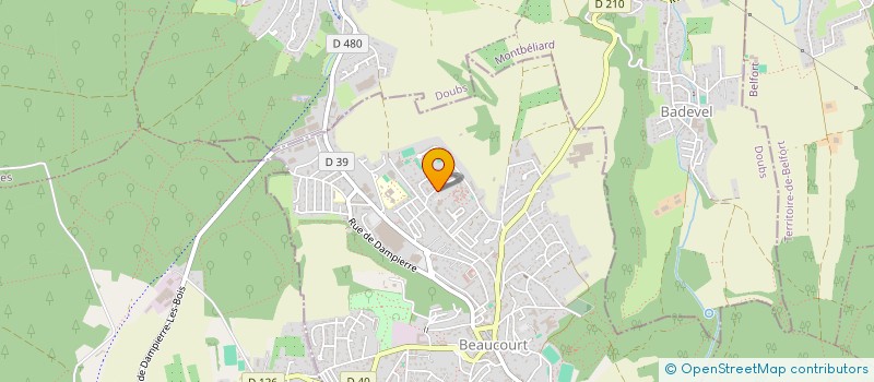 localisation de l'entreprise SCI AMENOMY à BEAUCOURT