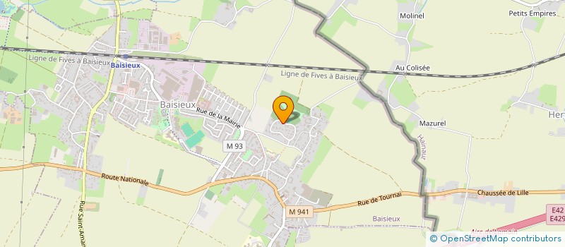 localisation de l'entreprise SCI AMERICA 2B  BAISIEUX