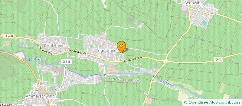 localisation de l'entreprise SCI AMG  KAYSERSBERG VIGNOBLE