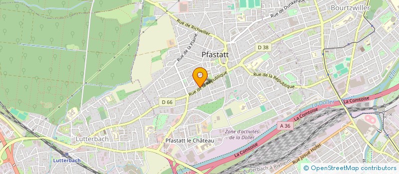 localisation de l'entreprise SCI AMG  PFASTATT