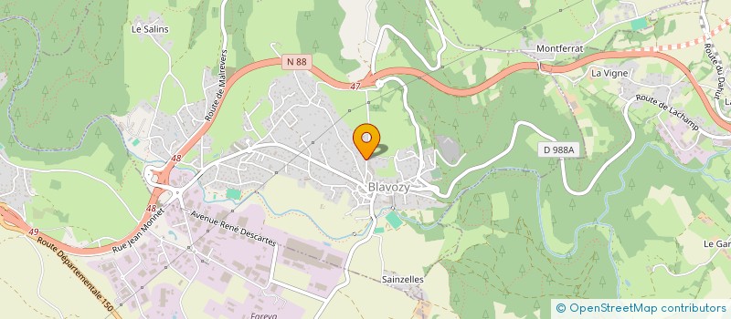localisation de l'entreprise SCI AMG MERCURE  BLAVOZY