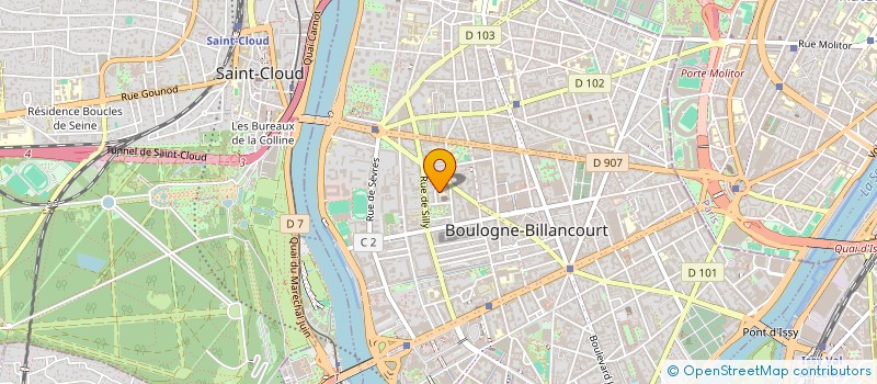 localisation de l'entreprise SCI AMH GRANDE ARMEE à BOULOGNE BILLANCOURT