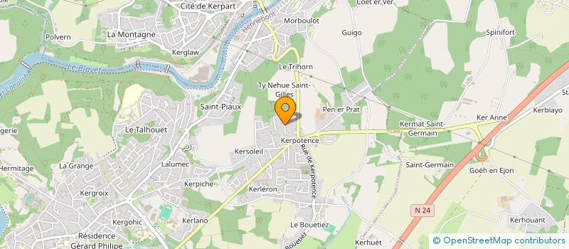 localisation de l'entreprise SCI AMIARD CANAFF  HENNEBONT