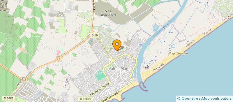 localisation de l'entreprise SCI AMIGA  VALRAS-PLAGE