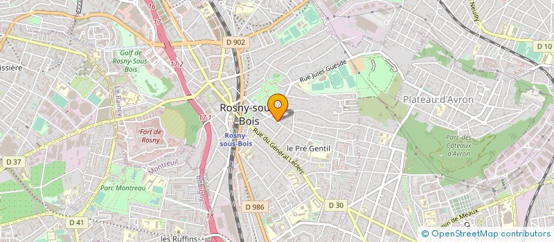localisation de l'entreprise SCI AMIGENAC à ROSNY-SOUS-BOIS