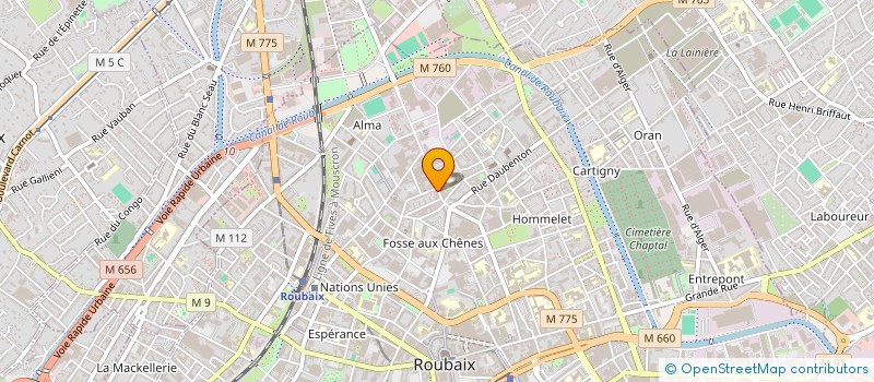 localisation de l'entreprise SCI AMINE BAT  ROUBAIX