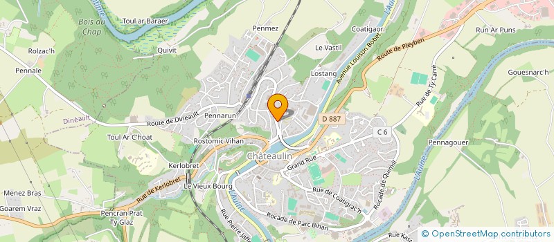 localisation de l'entreprise SCI AMIRAL BAUGUEN  CHATEAULIN