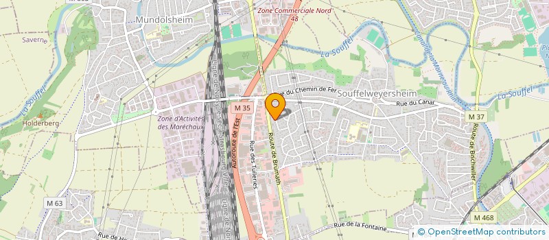 localisation de l'entreprise SCI AMIRIS  SOUFFELWEYERSHEIM