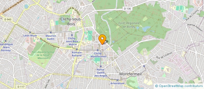 localisation de l'entreprise SCI AMITIES FRANCO MAROCAINES à CLICHY-SOUS-BOIS