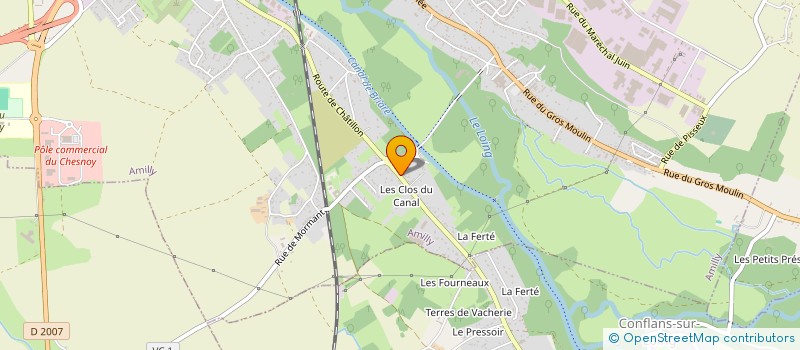 localisation de l'entreprise SCI AMIVAL à AMILLY